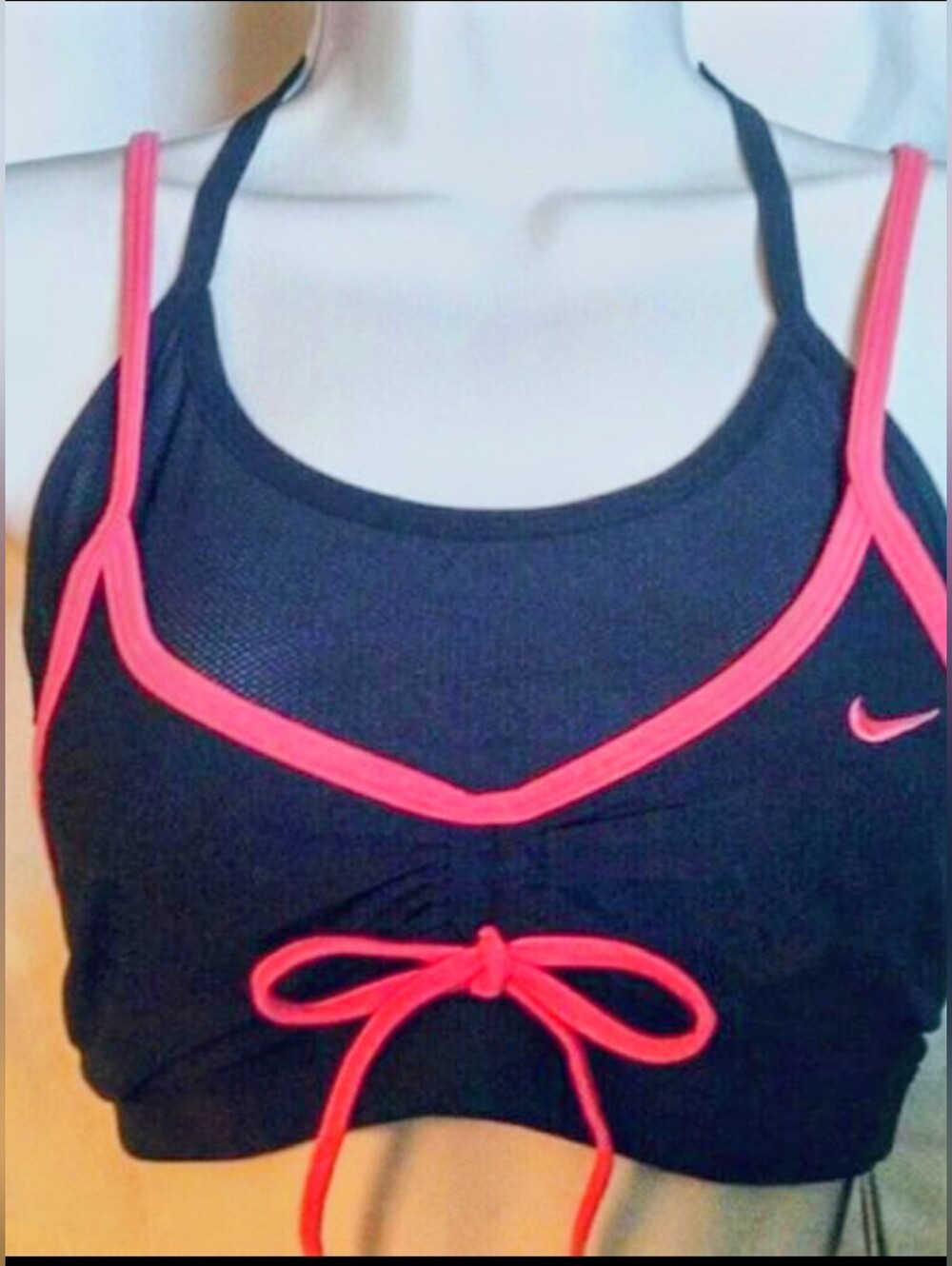 Vintage Rare Beautiful 😍 Fitness Dance Racerback Adjustable Drawstring Sexy Top